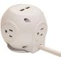 Accell Power Cutie - Compact Surge Protector with 3 Tamper Resistant 540J Surge Protected AC outlets and 4 USB-A Charging Ports, 6ft Cord, White