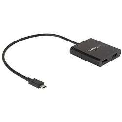 StarTech.com 2-Port Multi Monitor Adapter - USB-C to 2x HDMI Video Splitter - USB Type-C to HDMI MST Hub - Dual 4K 30Hz or 1080p 60Hz - Thunderbolt 3 Compatible - Windows Only (MSTCDP122HD)