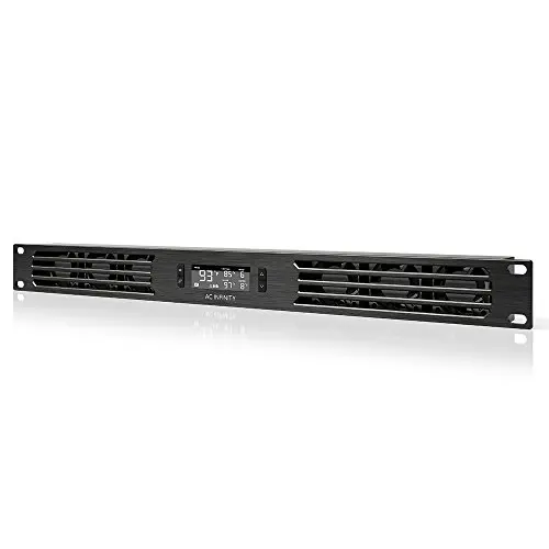 AC Infinity CLOUDPLATE T1, Rack Mount Fan Panel 1U, Exhaust Airflow, for Cooling AV, Home Theater, Network 19” Racks AC Infinity CLOUDPLATE T1, Rack Mount Fan Panel 1U, Exhaust Airflow, for Cooling AV, Home Theater, Network 19” Racks