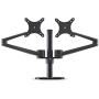 Dual LCD Monitor Desk Mount Stand Fully Adjustable Computer Screen Mounting Arm, Aluminum Stand Fits 2 Screens up 17'' to 32'', Weight Capacity up to 17.6lbs per Arm