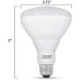Feit Electric BR30DM/927CA/4 65W Equivalent 7.2 Watt Dimmable 650 Lumen E26 Base BR30 LED Light Bulb, 5''H x 3.75''D, 2700K Soft White, 4 Piece