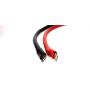 4 AWG Battery Cable Positive Negative 2 feet with Gold Plated high Conductivity 5/16 inch Ring lugs Ideal for car, Boat Battery,Solar Battery Wiring. (a Pair)