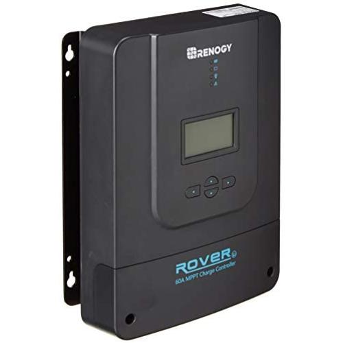 Renogy Rover 60 Amp 12V/24V/36V/48V DC Input MPPT Solar Charge Controller Auto Parameter Adjustable LCD Display Solar Panel Regulator fit for Gel Sealed Flooded and Lithium Battery