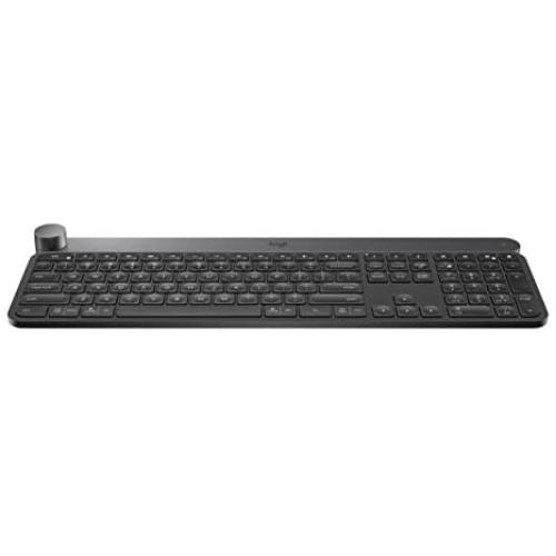 Logitech Craft Advanced Wireless Keyboard with Creative Input Dial and Backlit Keys, Dark grey and aluminum