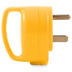 Camco Heavy Duty 30 AMP Mini PowerGrip Handle Male Plug Replacement, Makes Unplugging Easier (55283)