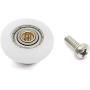 Set of 4 Dia 19mm Stainless Steel Shower Door Wheels Rollers Runners, White, 19mm x 5mm (Stainless steel-4PCS)