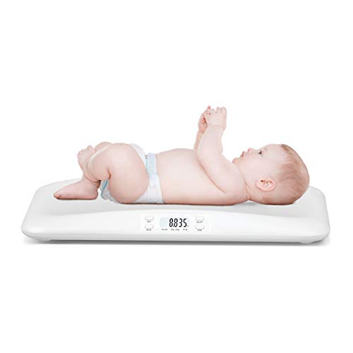 Baby Scale USB Charge Battery, Pet Scale, Digital For: Infant, Newborn/Puppy, Cat – Animals | LCD Display, Weighs [LB/OZ/KG] Highly Accurate | Hold & Tare Function | Curved Weighing Platform, (44 lbs)