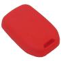LemSa 2Pcs Rubber 5 Buttons Key Fob Cover Case Remote Keyless Protector Bag Holder Compatible with GMC Acadia Terrain Yukon Chevrolet Suburban Tahoe, Red Pink