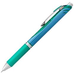 Pentel Gel Ink Pen, EnerGel RTX Retractable Gel Pen, Fine Point, Needle Tip, Green Ink, Box of 12 (BLN75-D), 0.5mm Needle