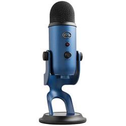 Blue Yeti USB Mic for Recording & Streaming on PC and Mac, 3 Condenser Capsules, 4 Pickup Patterns, Headphone Output and Volume Control, Mic Gain Control, Adjustable Stand, Plug & Play - Midnight Blue