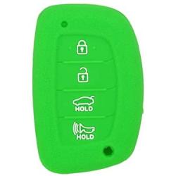 SEGADEN Silicone Cover Protector Case Holder Skin Jacket Compatible with HYUNDAI 4 Button Smart Remote Key Fob CV4112 Light Green