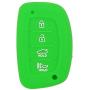 SEGADEN Silicone Cover Protector Case Holder Skin Jacket Compatible with HYUNDAI 4 Button Smart Remote Key Fob CV4112 Light Green