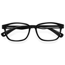 Blue Light Glasses for Kids 1 Pack Anti Glare & Eye Strain Glasses Computer TV Phone Tablets UV Protection Glasses for Kids Boys Girls Age 3-12(Black)