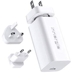 60W USB-C Wall Charger, Portable Laptop/Phone USBC Power Travel Adapter, Compatible with iPhone 12 / MacBook Pro & Air 13 inch/iPad Pro, USB PD, Charge Fast, Small, Intl Plug [60C]