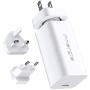60W USB-C Wall Charger, Portable Laptop/Phone USBC Power Travel Adapter, Compatible with iPhone 12 / MacBook Pro & Air 13 inch/iPad Pro, USB PD, Charge Fast, Small, Intl Plug [60C]