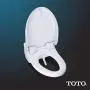 TOTO SW2044#01 C200 Electronic Bidet Toilet Cleansing Water, Heated Seat, Deodorizer, Warm Air Dryer, and PREMIST, Elongated, Cotton White