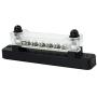 2 Studs 6 Terminal Grounding Bus Bar - 150A DC BusBar Block & Polycarbonate Cover for Car Boat Marine Ground Power Distribution Terminal Block