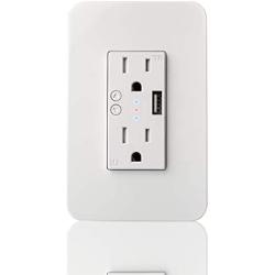 Smart Wi-Fi Light Switch, Works with Alexa, Google Home Compatible, iOS Android Smartphone Wireless Control, No Hub Required, Timer Schedule, Switch On Off (Wall Outlet)