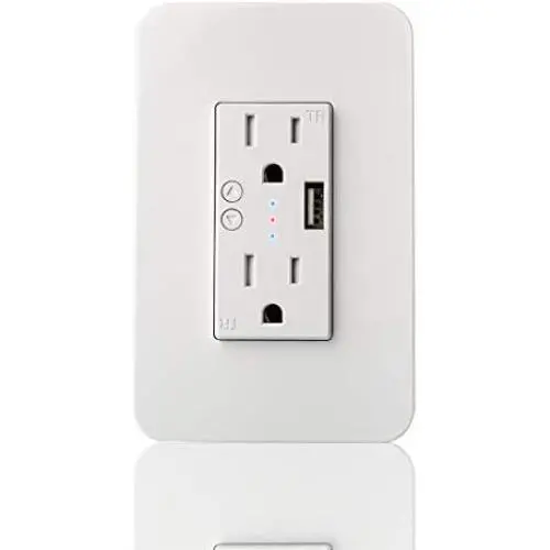 Smart Wi-Fi Light Switch, Works with Alexa, Google Home Compatible, iOS Android Smartphone Wireless Control, No Hub Required, Timer Schedule, Switch On Off (Wall Outlet)