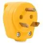 Camco Heavy Duty 30 AMP Mini PowerGrip Handle Male Plug Replacement, Makes Unplugging Easier (55283)