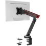 Single Gaming Monitor Mount Stand - Mechanical Spring Assisted Fully Adjustable Fit One Screen 17 to 32 inch, 17.6 lbs, RGB LED Backlit Base with USB, Mic, Audio Ports (GAMU001), Matte Black by WALI
