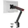 Single Gaming Monitor Mount Stand - Mechanical Spring Assisted Fully Adjustable Fit One Screen 17 to 32 inch, 17.6 lbs, RGB LED Backlit Base with USB, Mic, Audio Ports (GAMU001), Matte Black by WALI