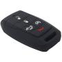 WEIBISS 2 Pack 5 Buttons Protective Rubber Smart Key Fob Shell Remote Cover Case Protector Wallet Keyless Jacket for Dodge 2021 2020 2019 Ram 1500 Pickup 68291690AB/AC/AD, Black Red
