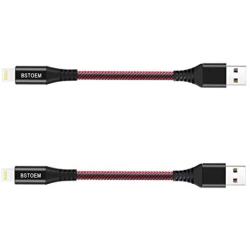 Short Lightning Cable (2Pack 7Inch) USB Charger Cord 20CM for iPhone/ 11/ Xs/Xs Max/Xr/X/8/7/6/6s Plus/SE/5c/5s/5 iPad Air Pro/Air/Mini Charging Wire