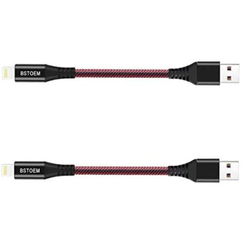 Short Lightning Cable (2Pack 7Inch) USB Charger Cord 20CM for iPhone/ 11/ Xs/Xs Max/Xr/X/8/7/6/6s Plus/SE/5c/5s/5 iPad Air Pro/Air/Mini Charging Wire