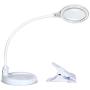 Brightech LightView Pro Flex 2 in 1: 2.25x Magnifier with Bright LED Light - Magnifying Glass Lamp with Base Stand & Clamp - for Reading, Painting, Sewing & Needle Crafts, Puzzle & Hobby Fans