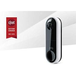 Arlo Essential Video Doorbell Wired, HD Video, 180° View, Night Vision, 2-Way Audio, Direct to Wi-Fi, No Hub Needed, Easy Installation (Existing Doorbell Wiring Required), White, AVD1001
