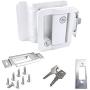Entry Door Locks Latch Handle Deadbolt for RV Travel Trailers Black Universal(White)
