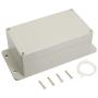 LeMotech Waterproof Dustproof IP65 ABS Plastic Junction Box Universal Electric Project Enclosure Pale Gray and Fix ed Ear 6.2 x 3.54 x 2.51inch (158 x 90 x 64 mm)