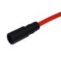 A-Team Performance Silicone Spark Plug Wires with Black 90 Degree Boot SBC Compatible with Chevy GMC Truck SUV Vortec 5.0L 5.7L 5700 350 1996-2003 Red 8.0mm