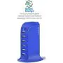 Aduro 40W 6-Port USB Desktop Charging Station Hub Wall Charger for iPhone iPad Tablets Smartphones with Smart Flow (Blue)