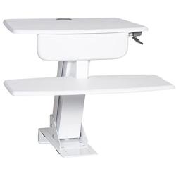 Kantek Desk Clamp-Mounted Sit to Stand Workstation, White (STS800W)