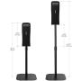 Universal Hand Sanitizer Dispenser Stand, Portable Soap Dispenser Floor Stand with Adjustble Height for School Office Hospital Lobby