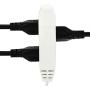 Uninex EC1606AUL Flat Angle Plug Extension Cord with 3-Outlet, 3-Prong, 6-Foot, 1-Pack