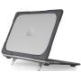 ProCase MacBook Pro 16 Case 2019 A2141 with Touch Bar & Touch ID, Heavy Duty Slim Hard Shell Dual Layer Protective Cover with Fold Kickstand for MacBook Pro 16 Inch 2019 Release -Black