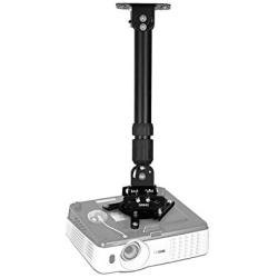 Duronic Projector Mount PB04XL | Bracket Fixing for Ceiling or Wall | 30lbs Capacity | Universal | Heavy Duty | Fittings Included | Rotate 360 °, Swivel 180 °, Tilt 180° for Easy Projection Set-up