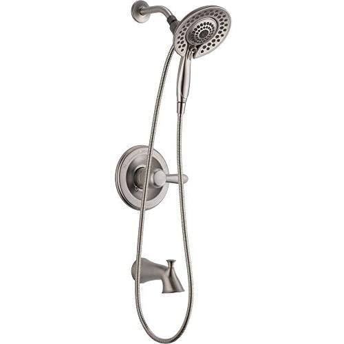 Delta 144938DC-SS-I20 Lahara In2ition 2-in-1 Single-Handle 5-Spray Tub and Shower Faucet in Brushed Nickel