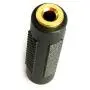 3.5mm Stereo Jack to 3.5mm Stereo Jack Female to Female Adapter Connector Gold Plated (6 Pack)