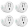 Smart plug, Gosund Mini Wifi Outlet Works with Alexa, Google Home, No Hub Required, Remote Control Your Home Appliances from Anywhere, ETL Listed,Only Supports 2.4GHz Network(4Packs)