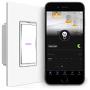 iDevices IDEV0008HW Wi-Fi Smart Wall Switch-Works with Alexa, Siri and The Google Assistant, White