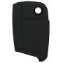 SEGADEN Silicone Cover Protector Case Skin Jacket Compatible with VOLKSWAGEN 3 Button Flip Remote Key Fob CV9803 Black