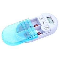 Milisten Pill Box with Alarm Reminder 2 Times a Day Medication Organizer Timer Digital Electronic Smart for Outdoor Travel Dispenser 1 Pc