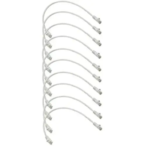 iMBAPrice 1 Cat5e Network Ethernet Patch Cable, 10 Pack, White (IMBA-CAT5-01WT-10PK)
