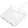 Wireless Charger 15W Max Fast, AGPTEK Qi-Certified Metal Glass Wireless Charging Pad for iPhone 12/12 Pro/12 Pro Max/11/11 Pro Max/XS Max/XR/X/8, Galaxy S20/S10/S9/S8, AirPods (No AC Adapter), White
