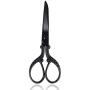 BIHRTC Small Embroidery Scissors 5 Inch Black Scissors Stainless Steel Handled Professional Dressmaking Sewing Scissors Shears for Fabric Needlework Art Work Offic Craft Scissors