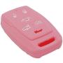 WEIBISS 2pcs 6 Buttons Key Fob Cover Case Protector Shell Remote Jacket Keyless Entry Holder Bag for Dodge 2019 2020 2021 Ram 1500 Laramie Longhorn, Black Pink